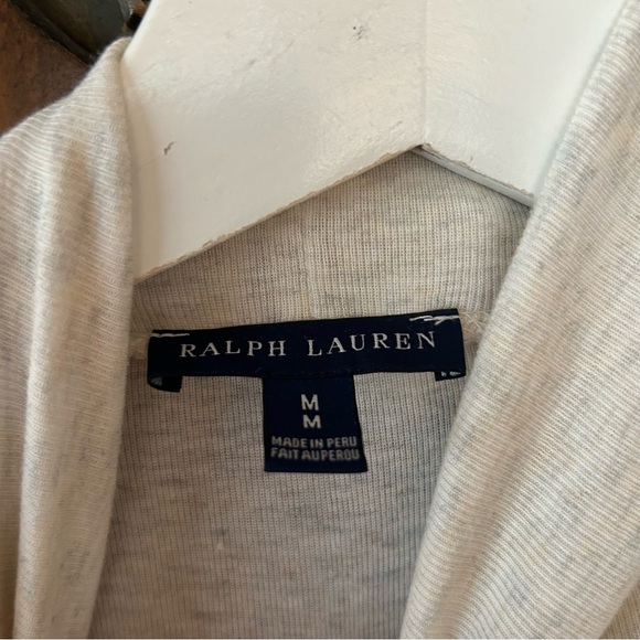 Ralph Lauren ~ Ivory Heathered Long Line Slim Fit Turtleneck Top ~ Small/Medium - Picture 2 of 10